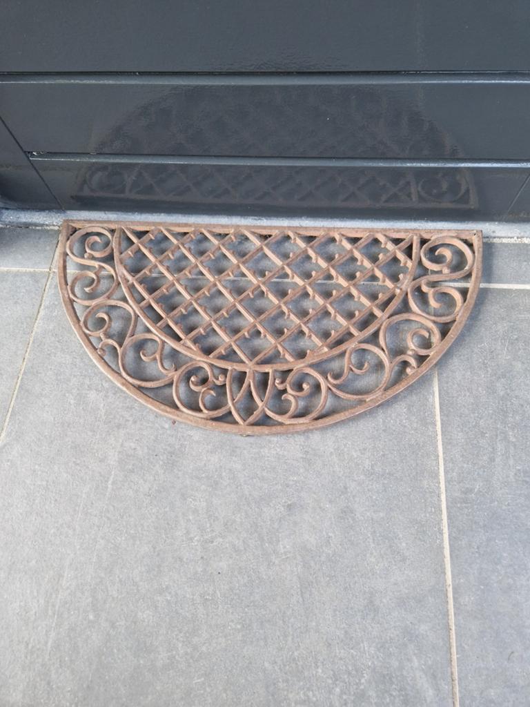 Decoratieve Gietijzeren Deurmat - Half Rond, Tuin en Terras, Ophalen