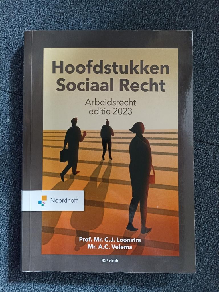 Hoofdstukken Sociaal Recht Arbeidsrecht editie 2023, Boeken, Ophalen of Verzenden, Alpha, Zo goed als nieuw, HBO