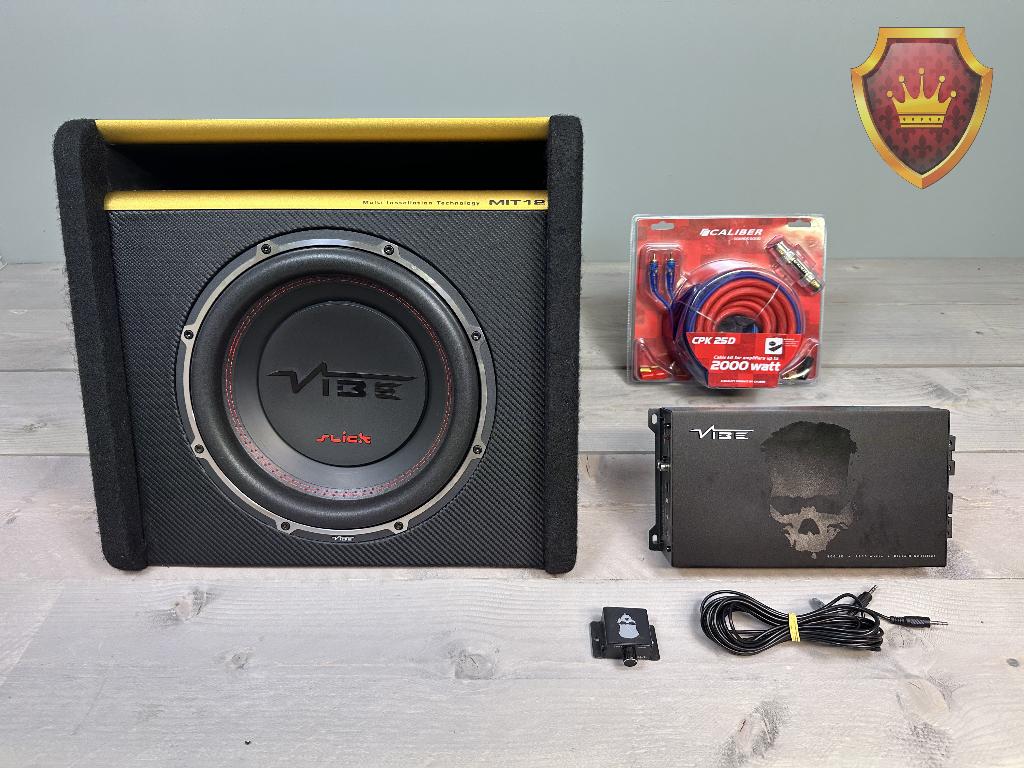 Vibe Slickmit V12 Subwoofer met Powerbox 800 Amp + Kabelset, Auto diversen, Gebruikt, Info@vibeaudio.co.uk, Ophalen of Verzenden