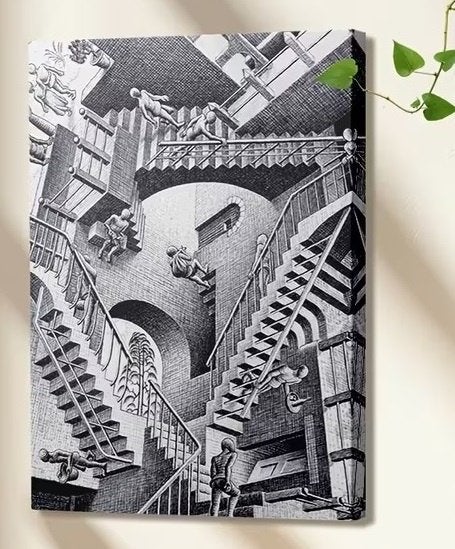 MC Escher - Relativiteit - Canvas Schilderij, Verzenden
