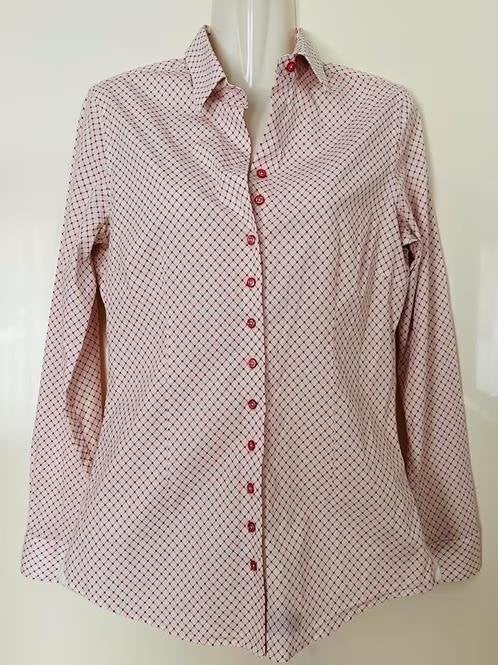 Cavallaro Napoli blouse rood/wit maat 40, Ophalen of Verzenden, Zo goed als nieuw, Maat 38/40 (M), Rood