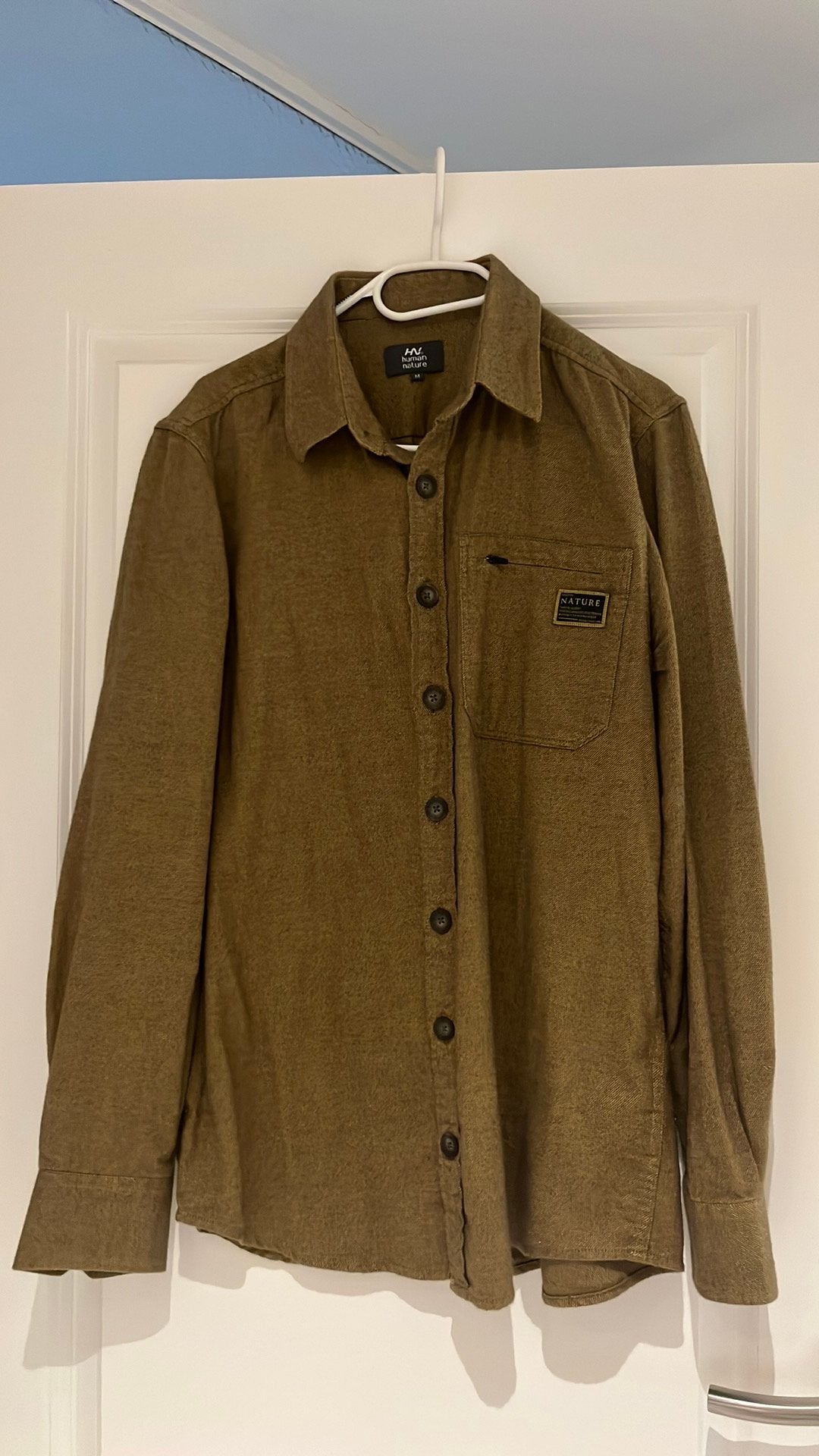 Human nature blouse maat M nieuw, Kleding | Heren, Ophalen of Verzenden, Nieuw, Bruin, Halswijdte 39/40 (M)