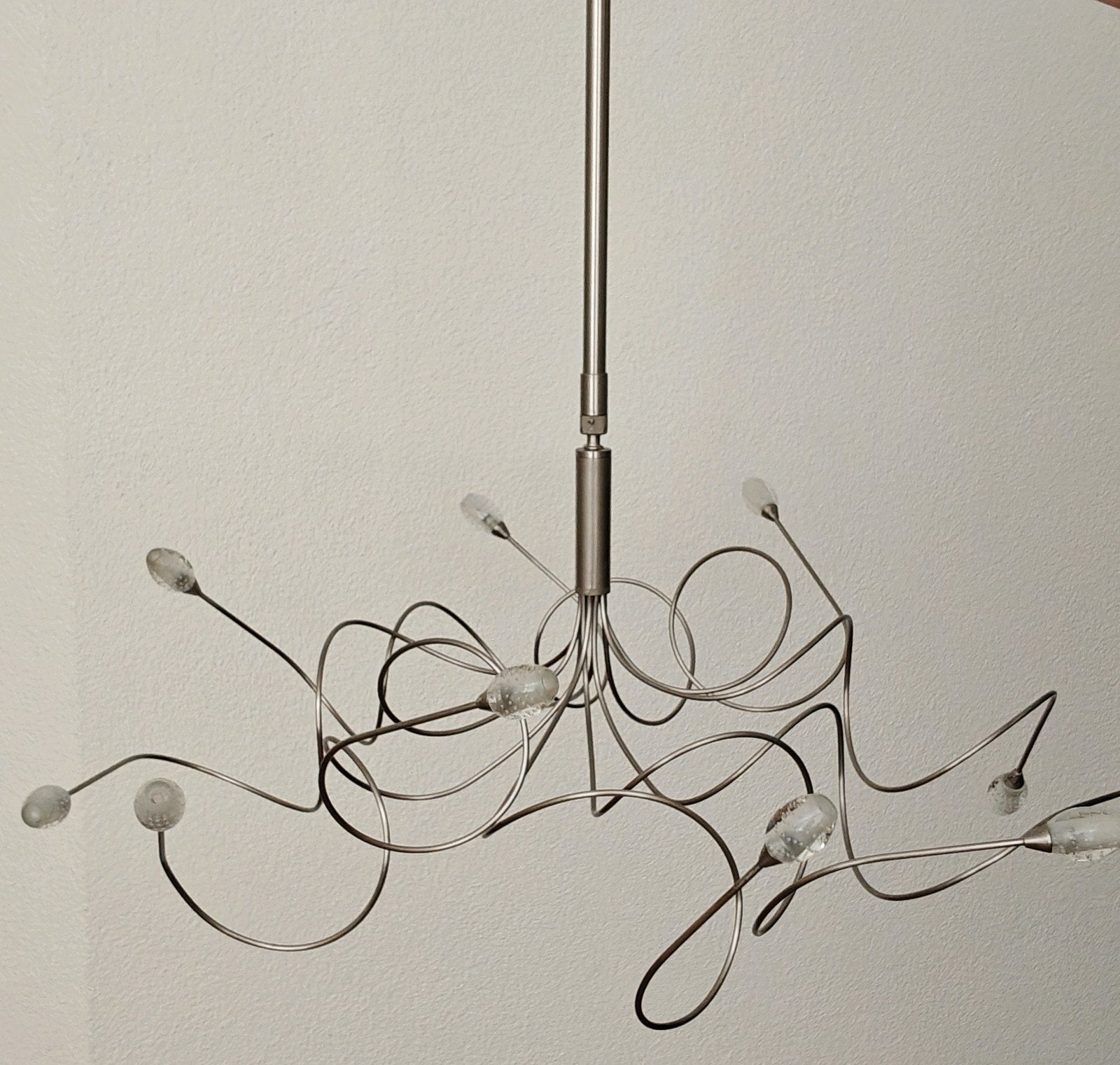 Hanglamp met krul, Ophalen, Zo goed als nieuw, Metaal, G4