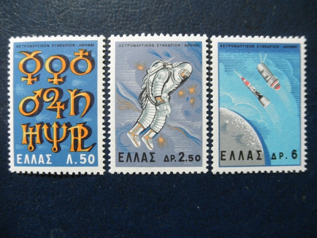 Postzegels Griekenland 1965 ruimtevaart postfris., Ophalen of Verzenden, Griekenland, Postfris