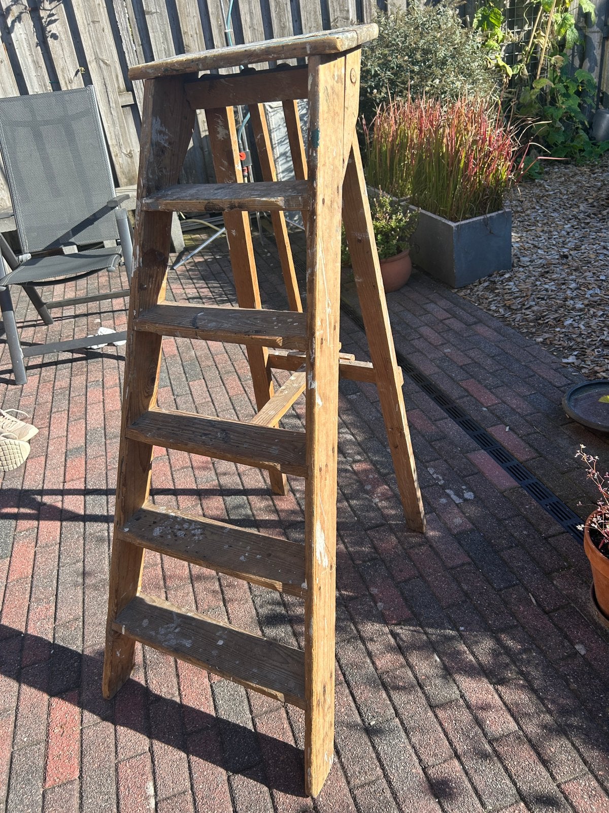 Mooie vintage huishoudtrap, Ophalen, Gebruikt, Minder dan 2 meter