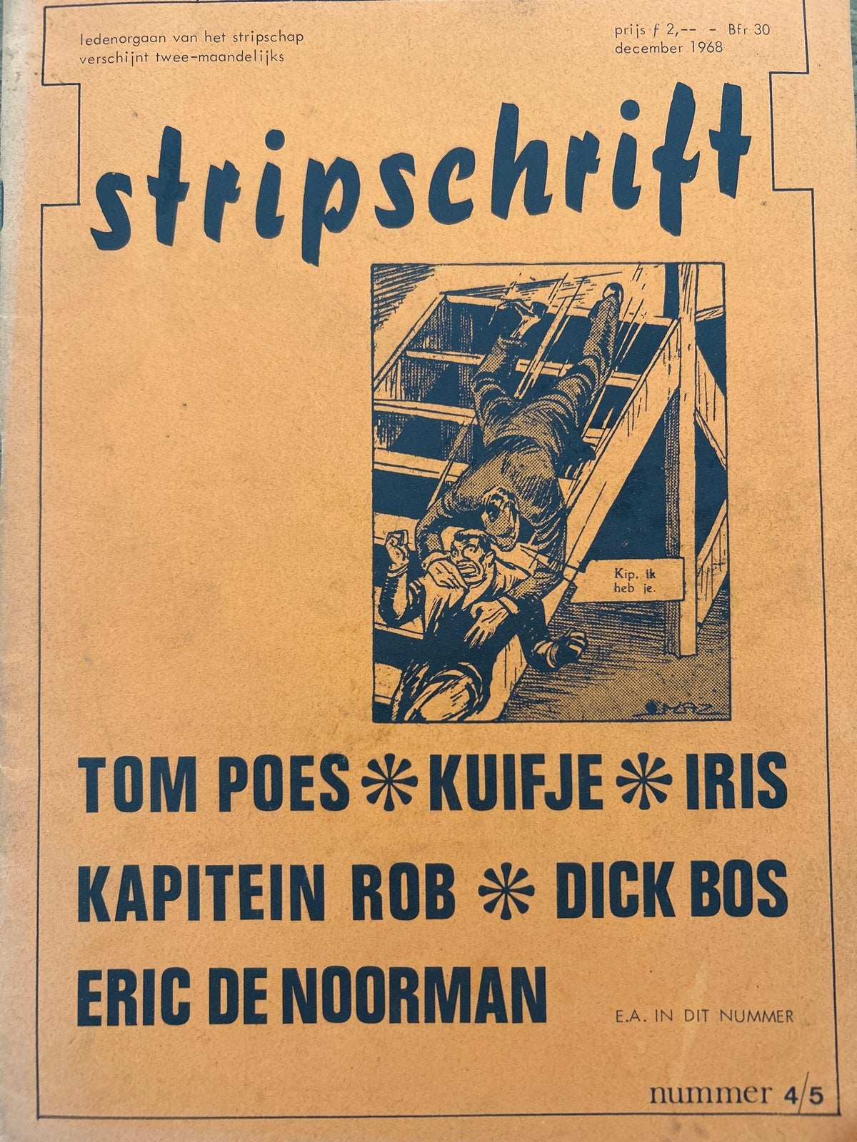 Stripschrift 4/5 - December 1968 - Tom Poes, Kuifje, Iris, Eén stripboek, Ophalen of Verzenden, Gelezen
