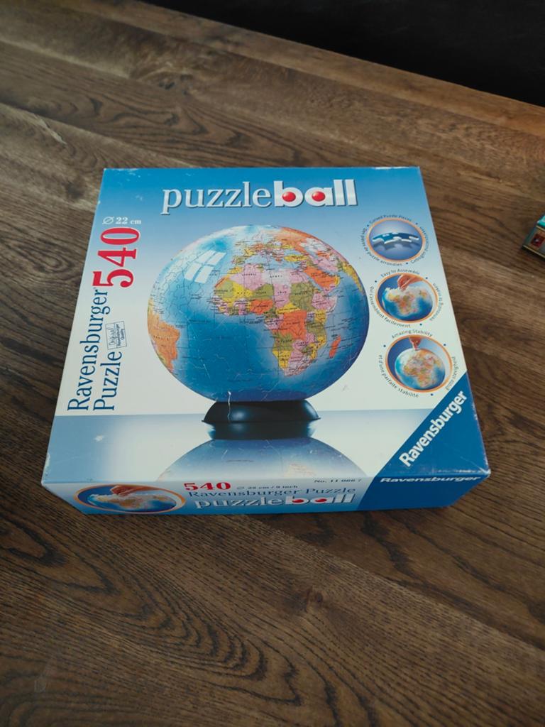 Ravensburger Puzzleball Wereldbol 540 stukjes, Ophalen of Verzenden, Minder dan 500 stukjes, Rubik's of 3D-puzzel