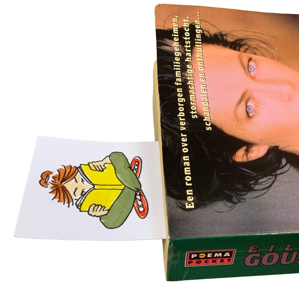 2 Handgetekende boekenleggers met lezend meisje, Ophalen of Verzenden, Nieuw, Kind