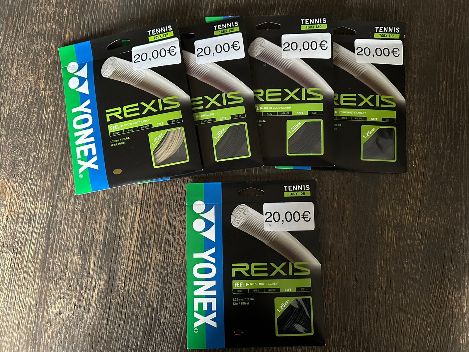 Yonex rexis 1.25mm tennissnaar, 12 meter..Nieuw!!, Overige merken, Grip of Snaar, L00, Nieuw