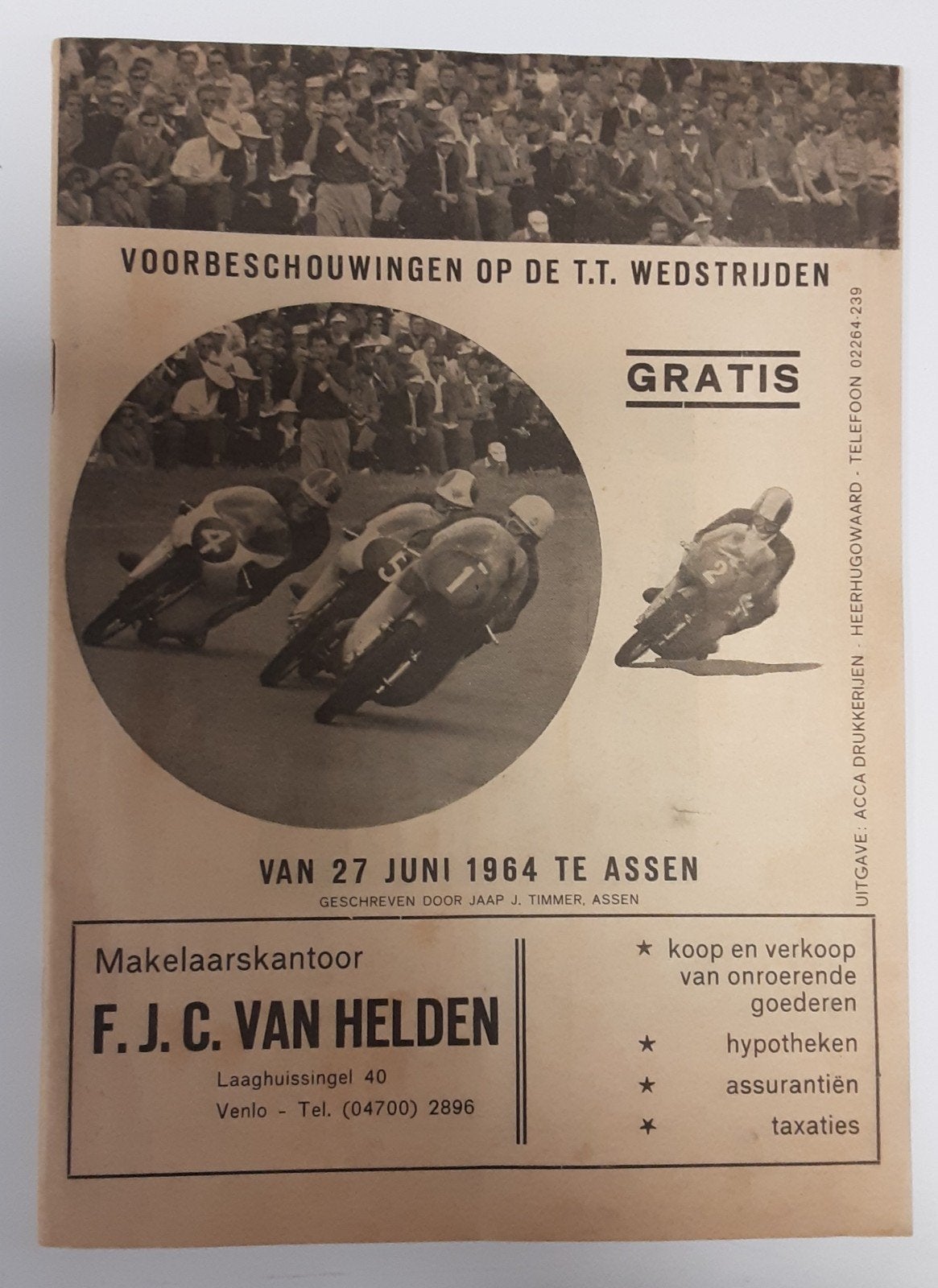 1964 TT Assen Voorbeschouwing - Goede Conditie, Ophalen of Verzenden, Zo goed als nieuw, Motoren