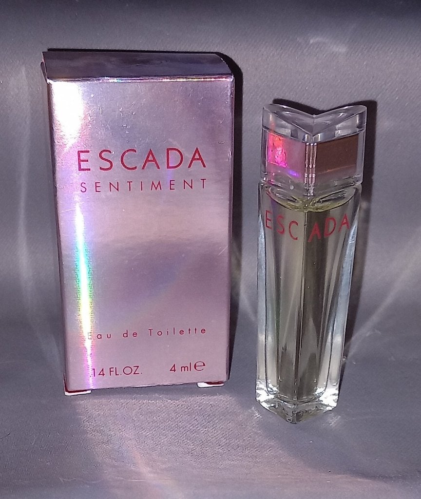 Parfum miniatuur - Escada sentiment + Doosje, Ophalen of Verzenden, Zo goed als nieuw, Miniatuur, Gevuld