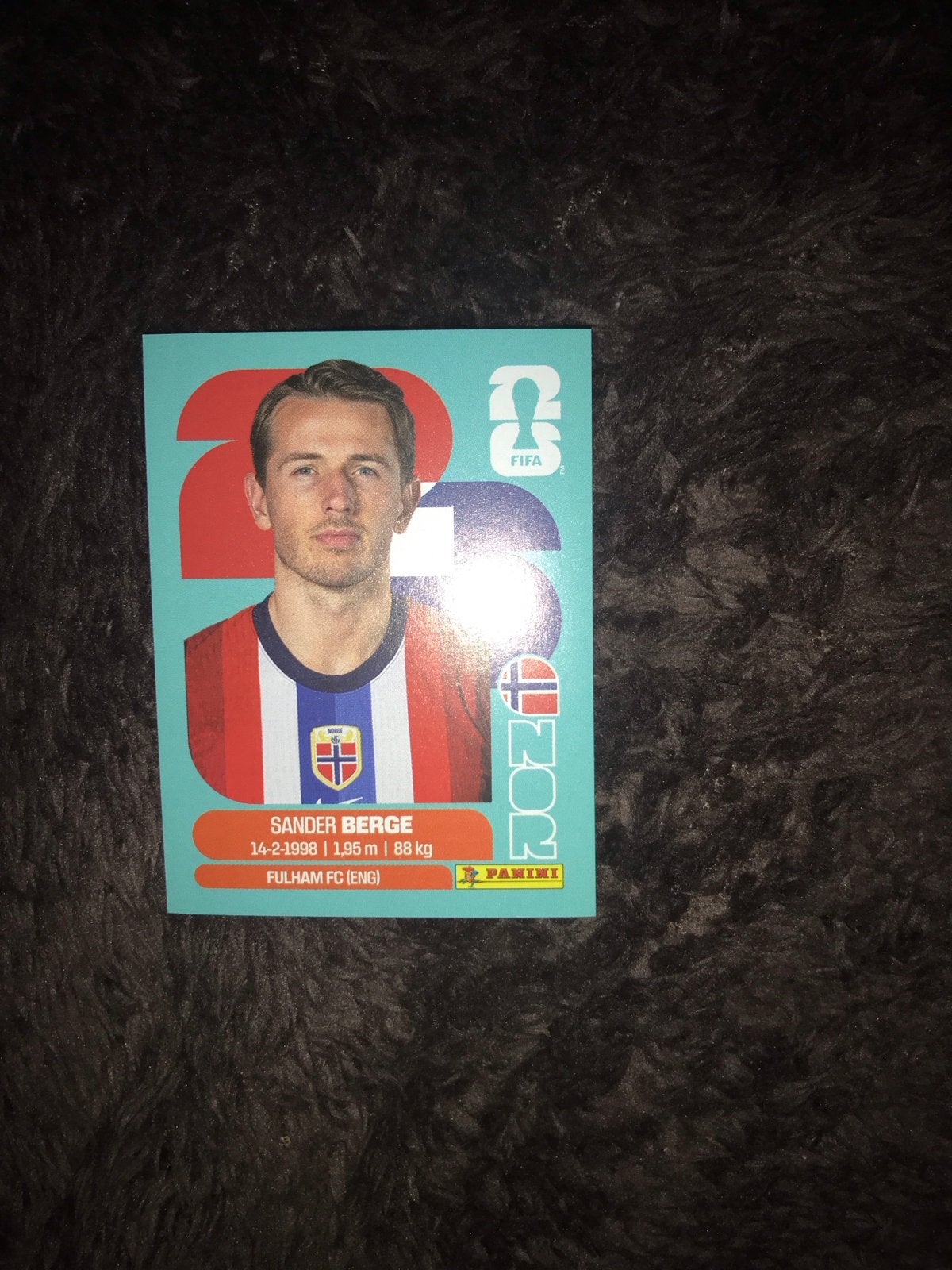 Sander Berge Panini FIFA 2023 Spelerskaart Fulham FC, Ophalen of Verzenden, Zo goed als nieuw, Buitenlandse clubs, Spelerskaart