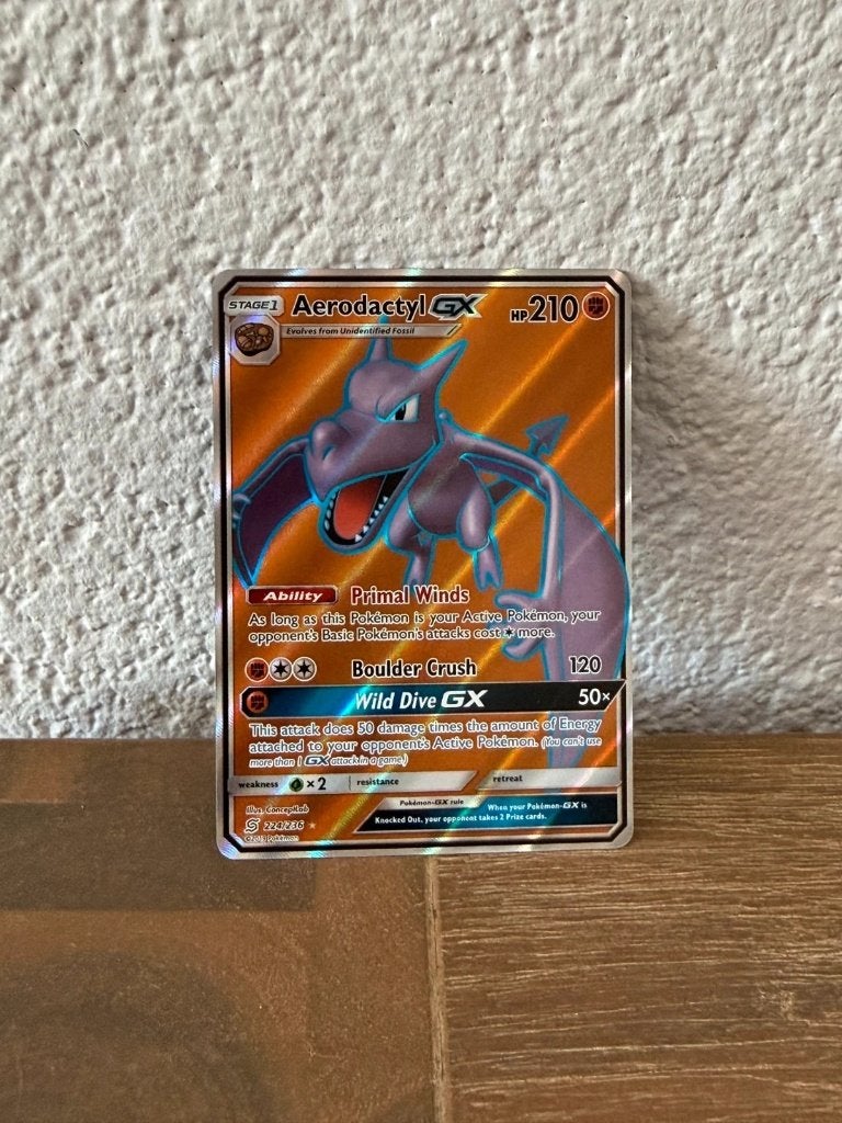 Pokémon | Aerodactyl Gx | 224/236, Ophalen of Verzenden, Zo goed als nieuw