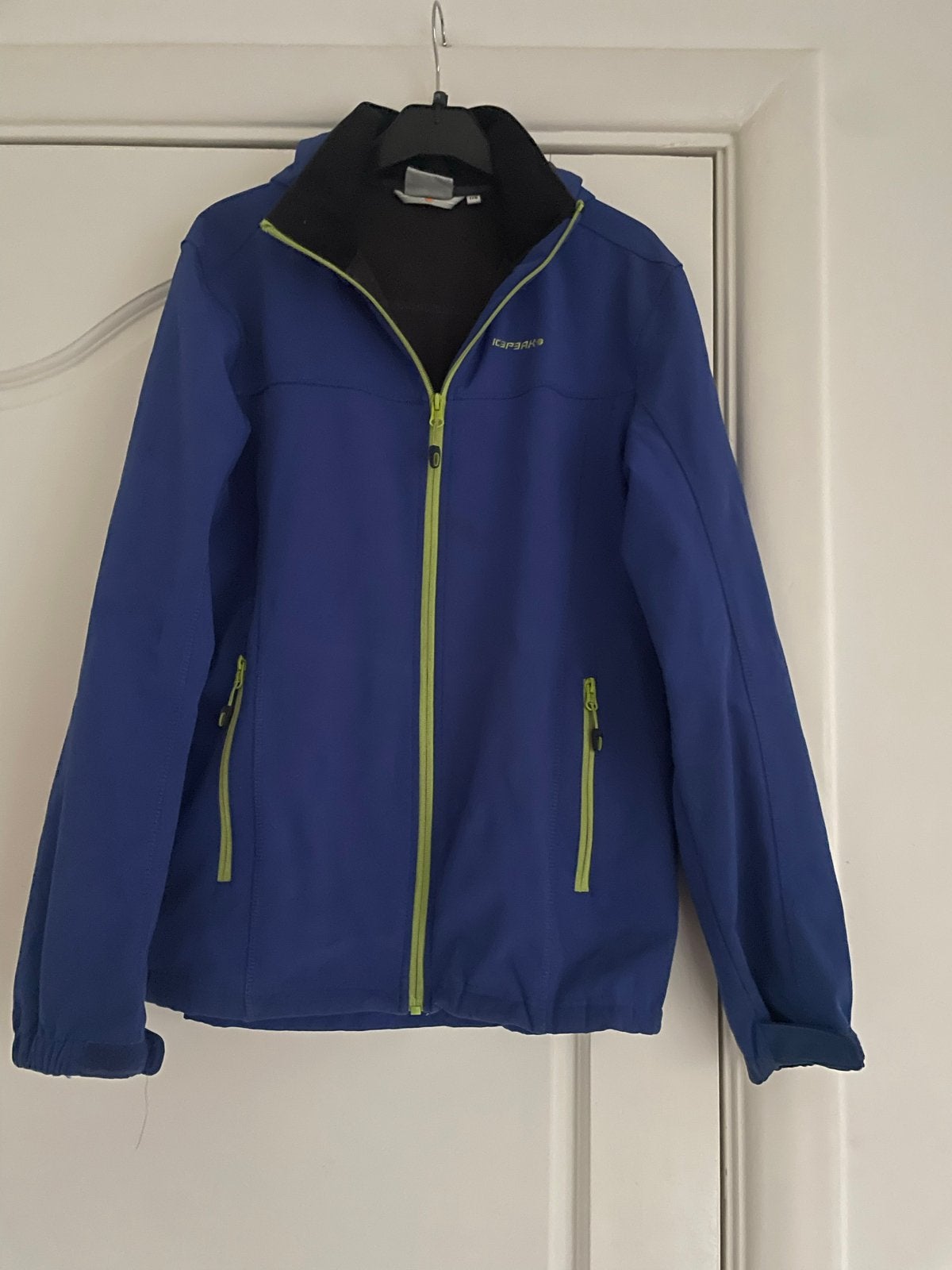 Icepeak jas maat 176 - Blauw met groene ritsen, Kinderen en Baby's, Kinderkleding | Maat 170, Ophalen of Verzenden, Gebruikt, Jongen of Meisje