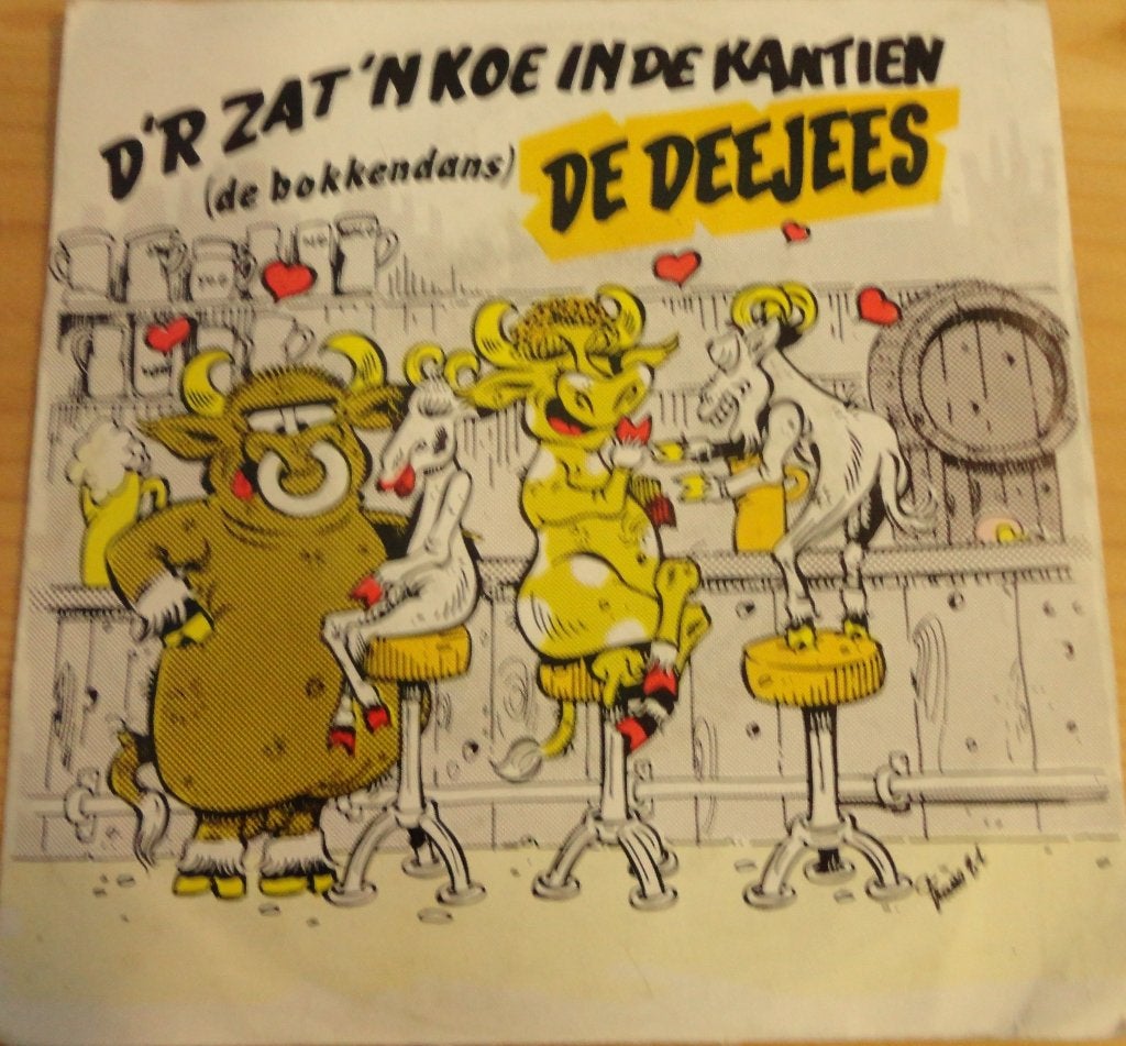 De Dee Jee's > Er zat 'n koe in de kantien, Ophalen of Verzenden, Gebruikt, 7 inch, Nederlandstalig