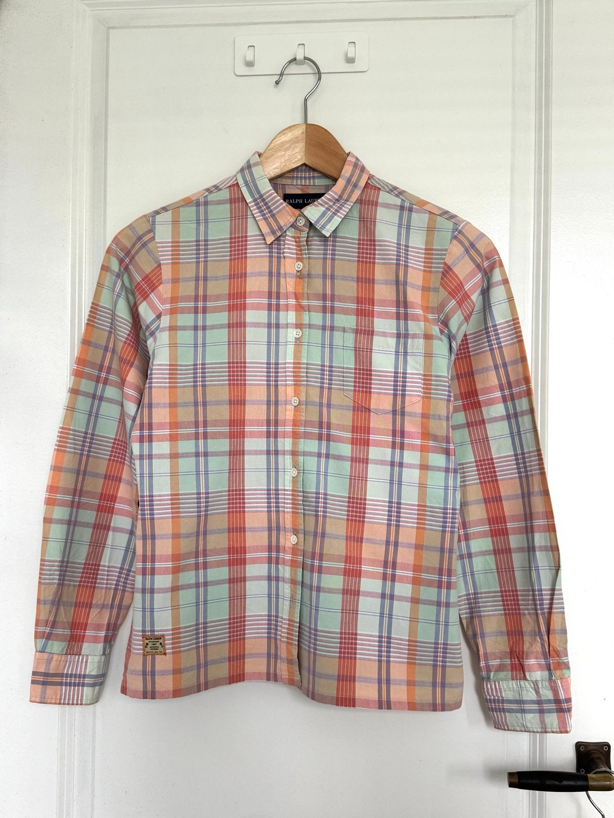 Ralph Lauren geruit overhemd maat 158, Kinderen en Baby's, Ophalen of Verzenden, Zo goed als nieuw, Jongen of Meisje, Overhemd of Blouse