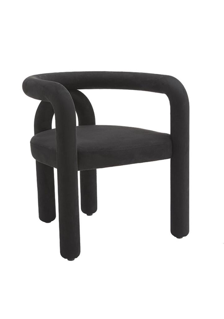 OHNO Windsor Neotenic Eetkamerstoel - Zwart, Huis en Inrichting, Stoelen, Nieuw, Eén, Hout, Stof, Zwart, Ophalen of Verzenden