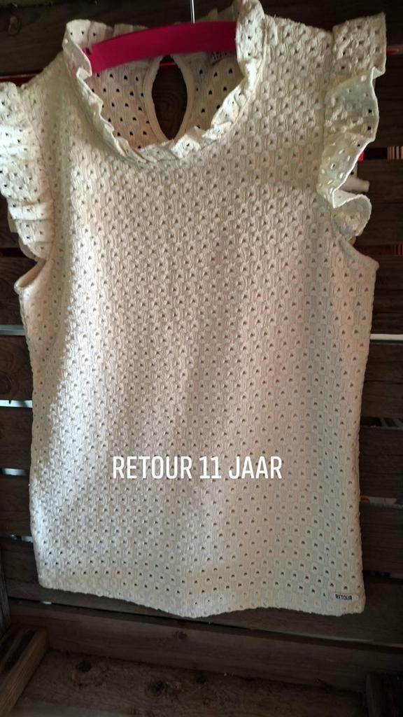 Retour gehaakte top maat 11 jaar, Kinderen en Baby's, Kinderkleding | Maat 146, Ophalen of Verzenden