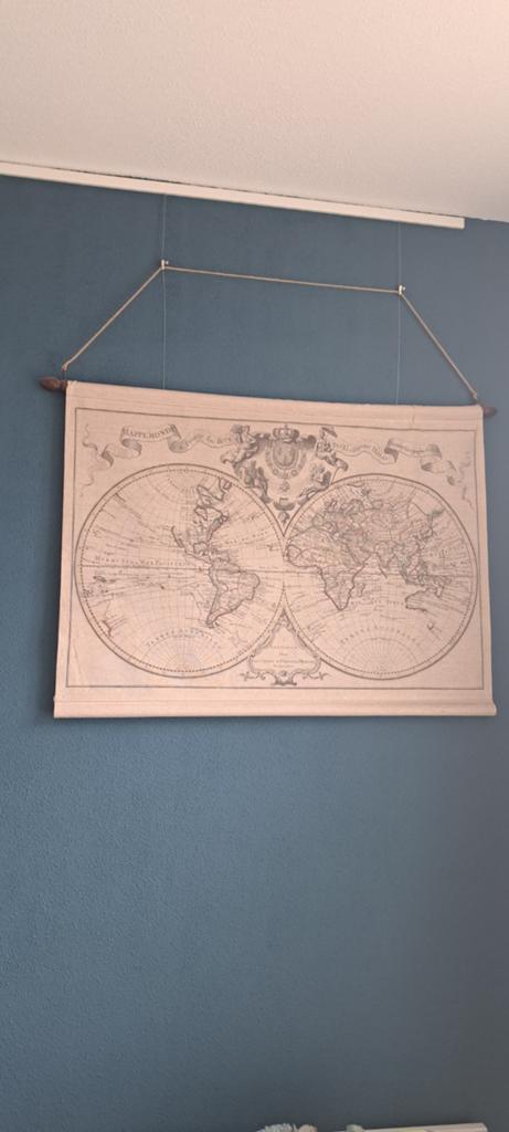 Wandkleed wereldkaart, Ophalen of Verzenden