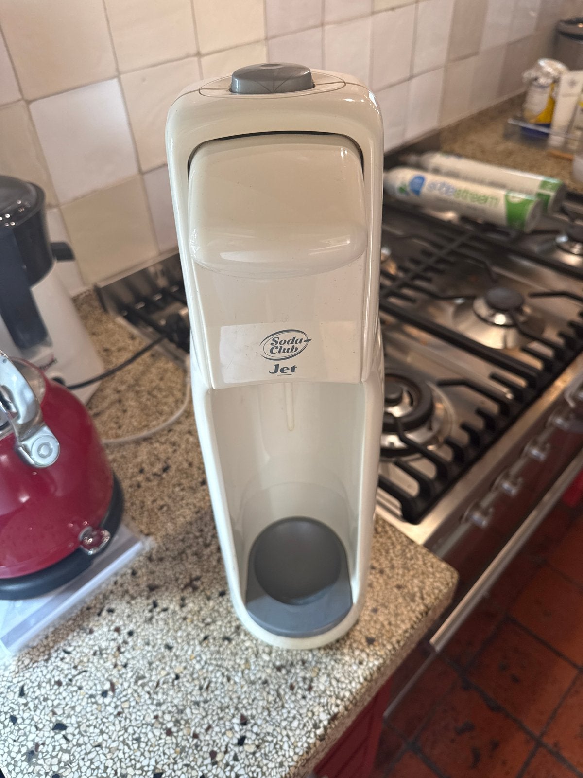 Soda Club Jet bruiswatermaker met 2 flessen, Ophalen, Gebruikt