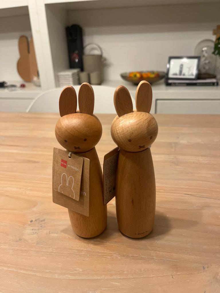 Houten Nijntje Zout- en Pepermolen Set - HEMA x Nijntje, Overige typen, Hout, Ophalen of Verzenden, Zo goed als nieuw