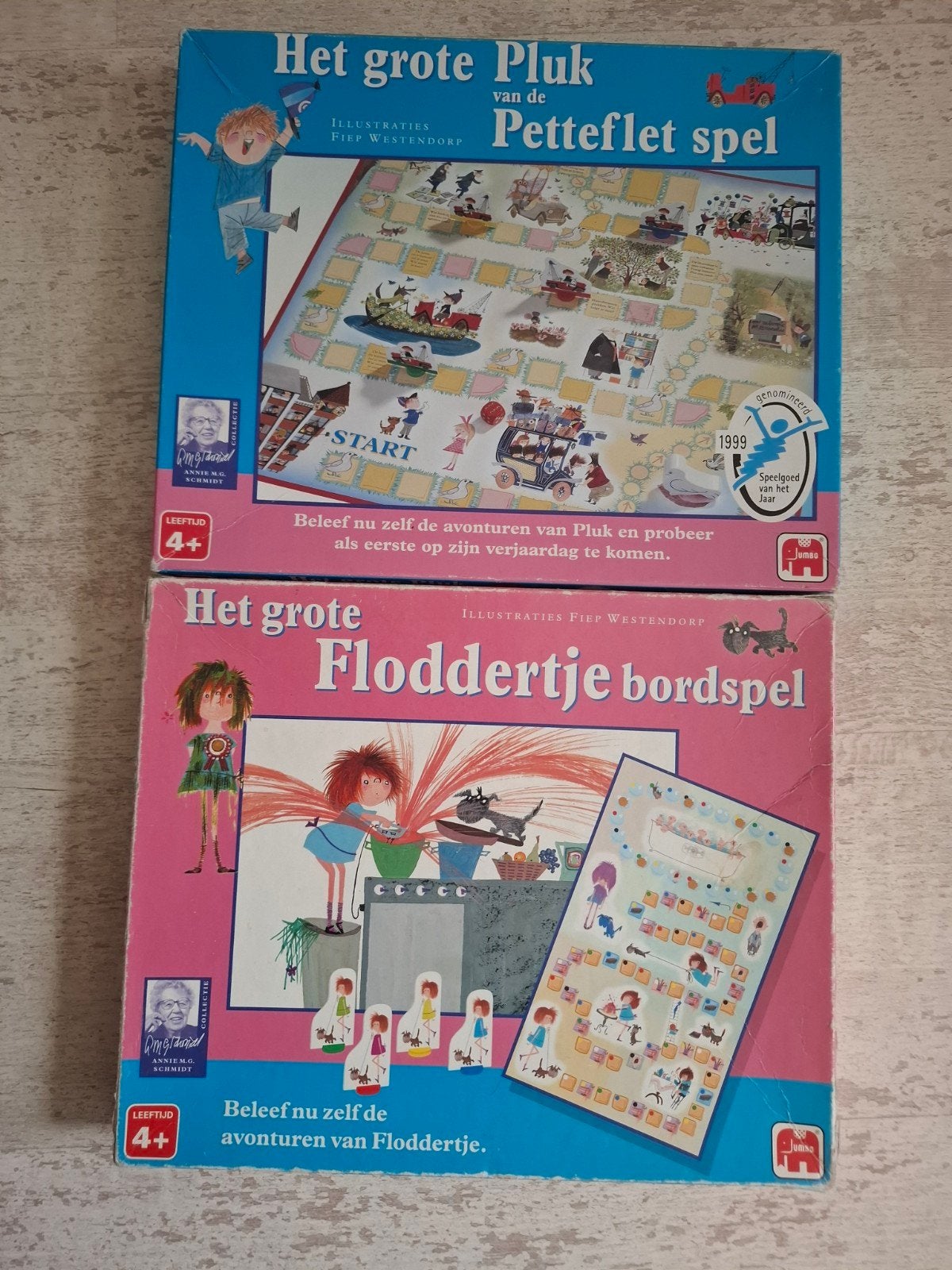 Het Grote Pluk van de Petteflet en Floddertje spel bordspel, Een of twee spelers, Ophalen of Verzenden, Gebruikt