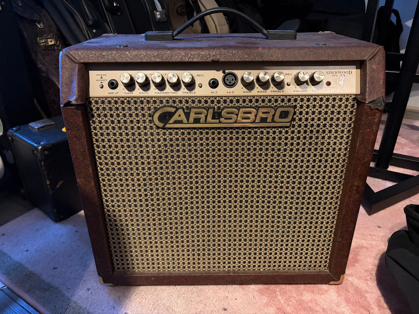 Carlsbro Sherwood 65 akoestische gitaarversterker, Muziek en Instrumenten, Versterkers | Bas en Gitaar, Ophalen, Gebruikt, 50 tot 100 watt