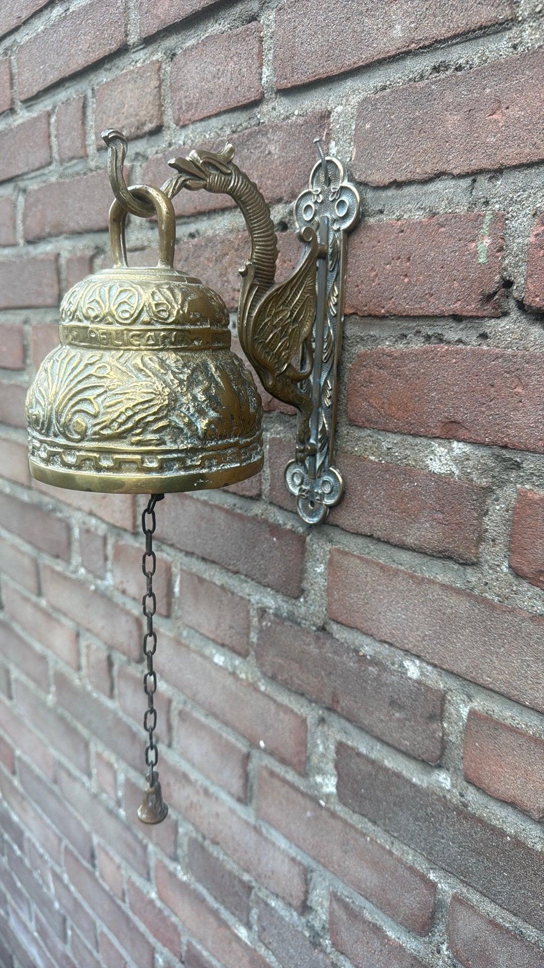 Zware Bronzen Kloosterbel. LUIDE Bel deurbel vintage antiek, Ophalen of Verzenden