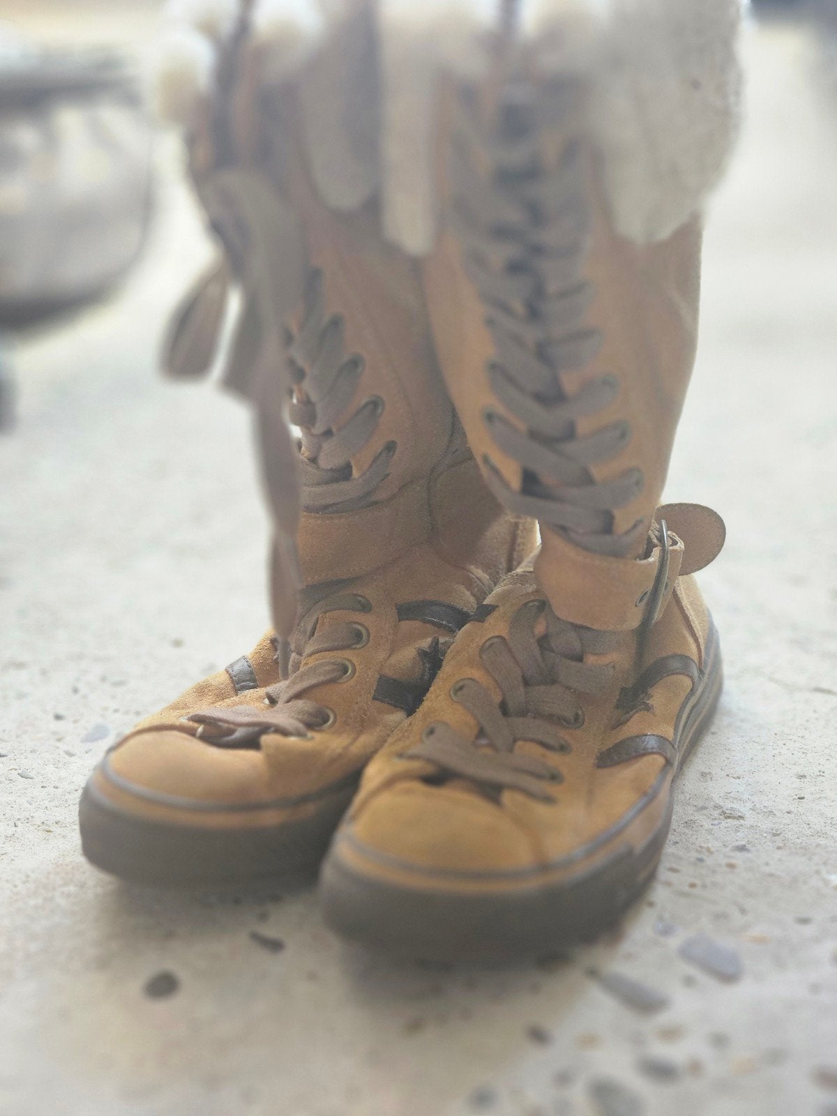 Converse hoge laarzen met bontvoering, Hoge laarzen, Bruin, Converse, Ophalen of Verzenden