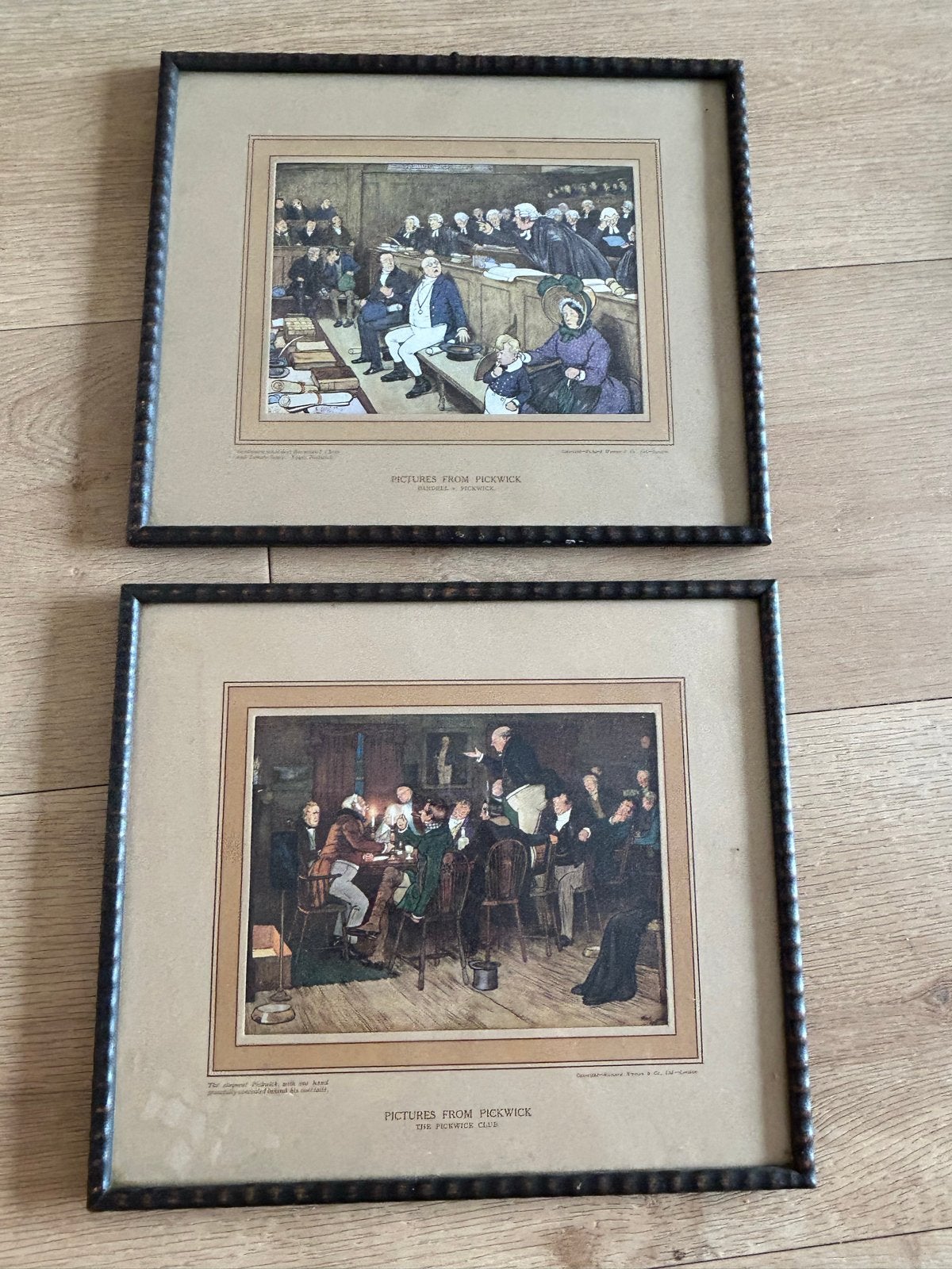 Twee ingelijste prenten van Pickwick, klassieke stijl, Achter glas, Portret of Personen, Ophalen of Verzenden, Klassiek