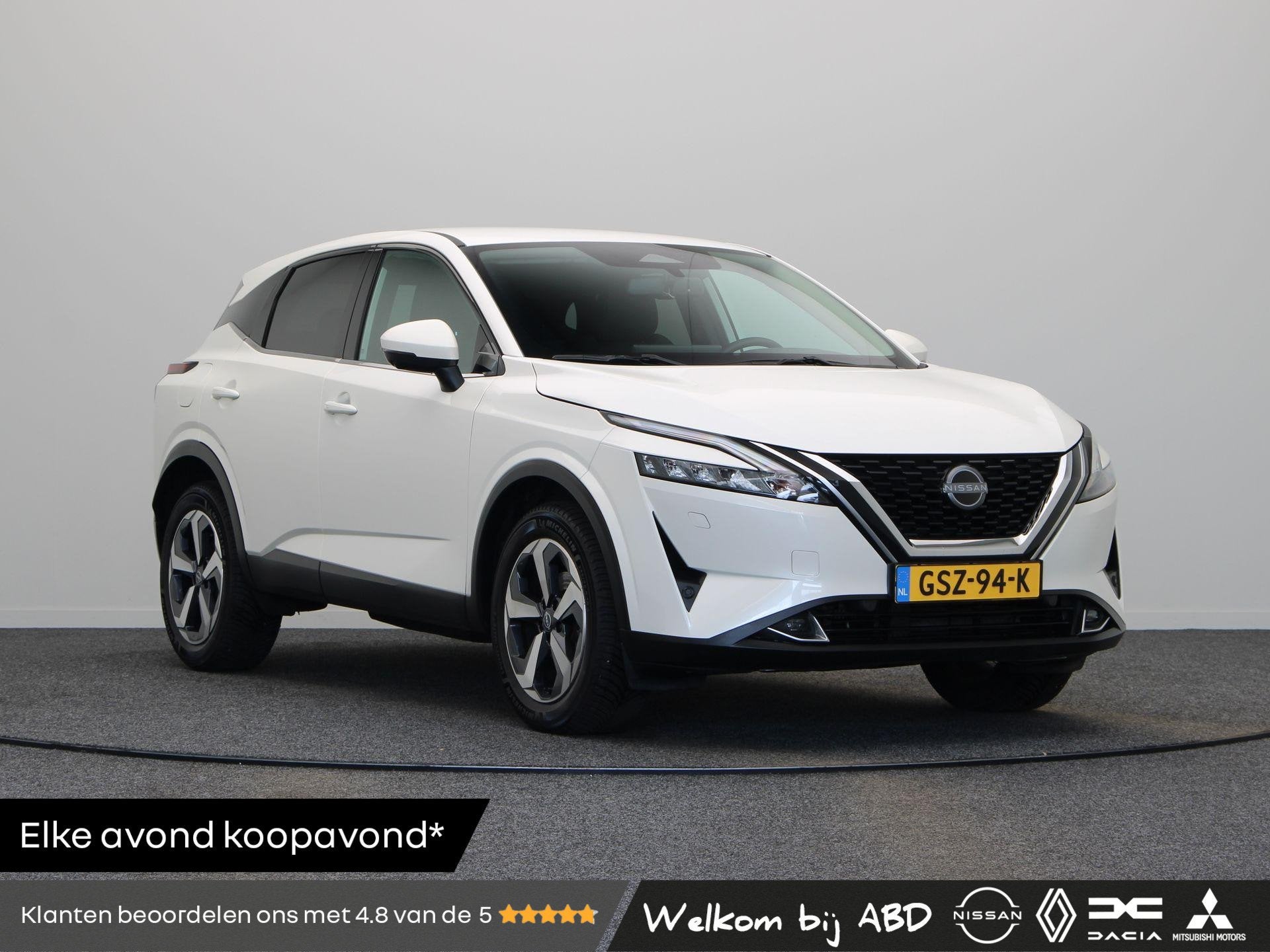 Nissan Qashqai 158pk MHEV Xtronic N-Connecta | Trekhaak 1800, Wit, Nissan Nederland BV, Herikerbergweg 214
1101 CM  Amsterdam, NL
