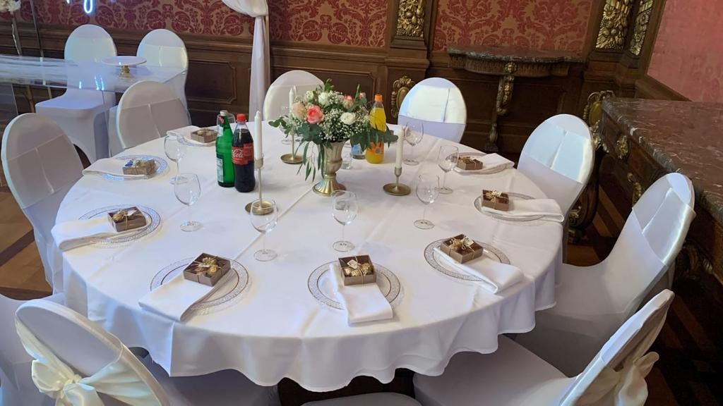 Luxe Tafeldecoratie Set Wit/Goud, Ophalen, Klassiek, Zo goed als nieuw, Goud