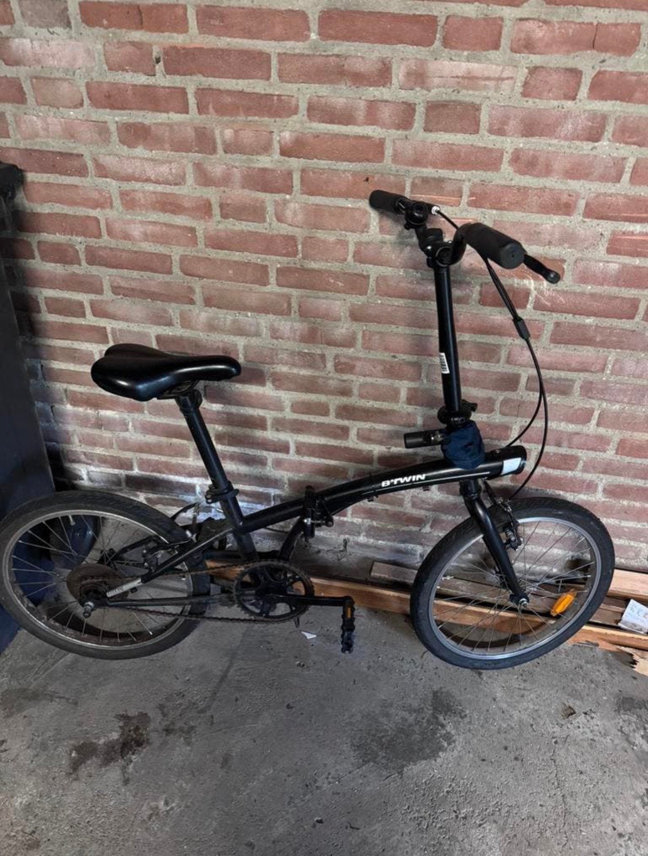 Vouwfiets Fold Zwart Btwin, Ophalen, Zo goed als nieuw, 20 inch of meer
