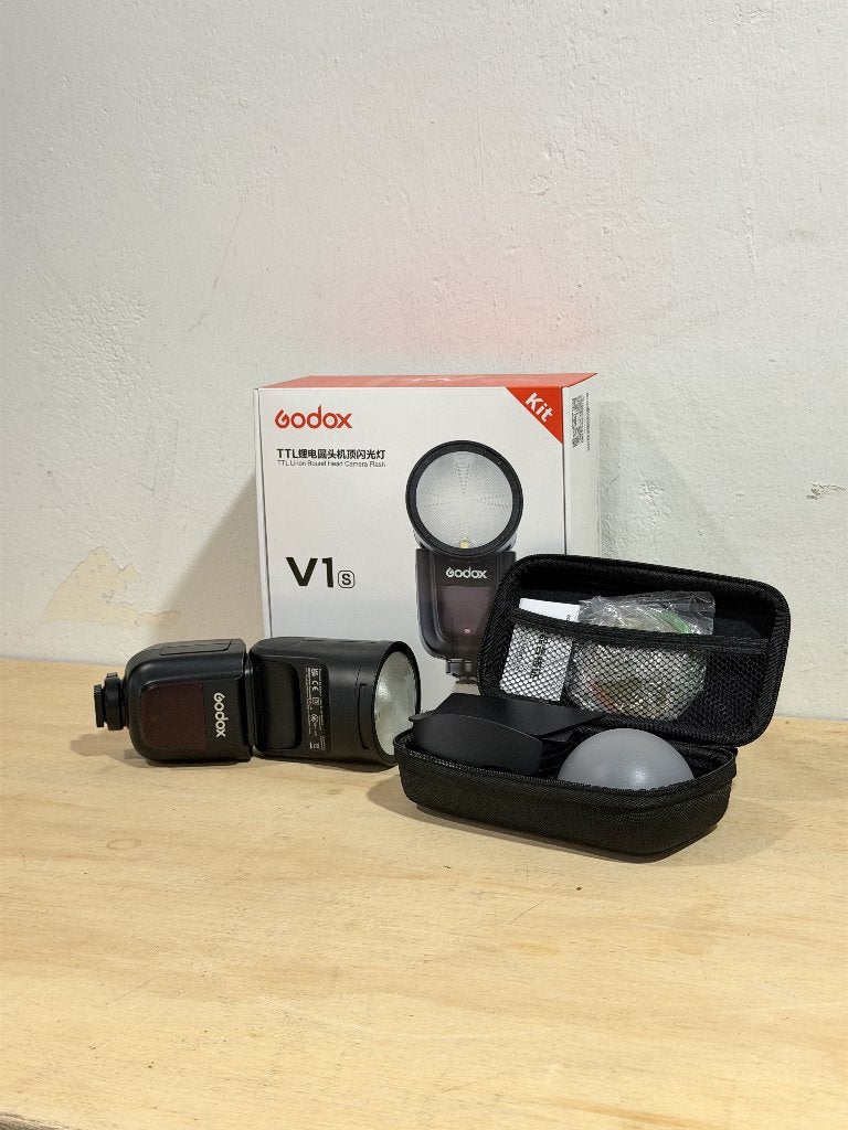Godox V1-S Sony TTL Round Head Flash + accessoires