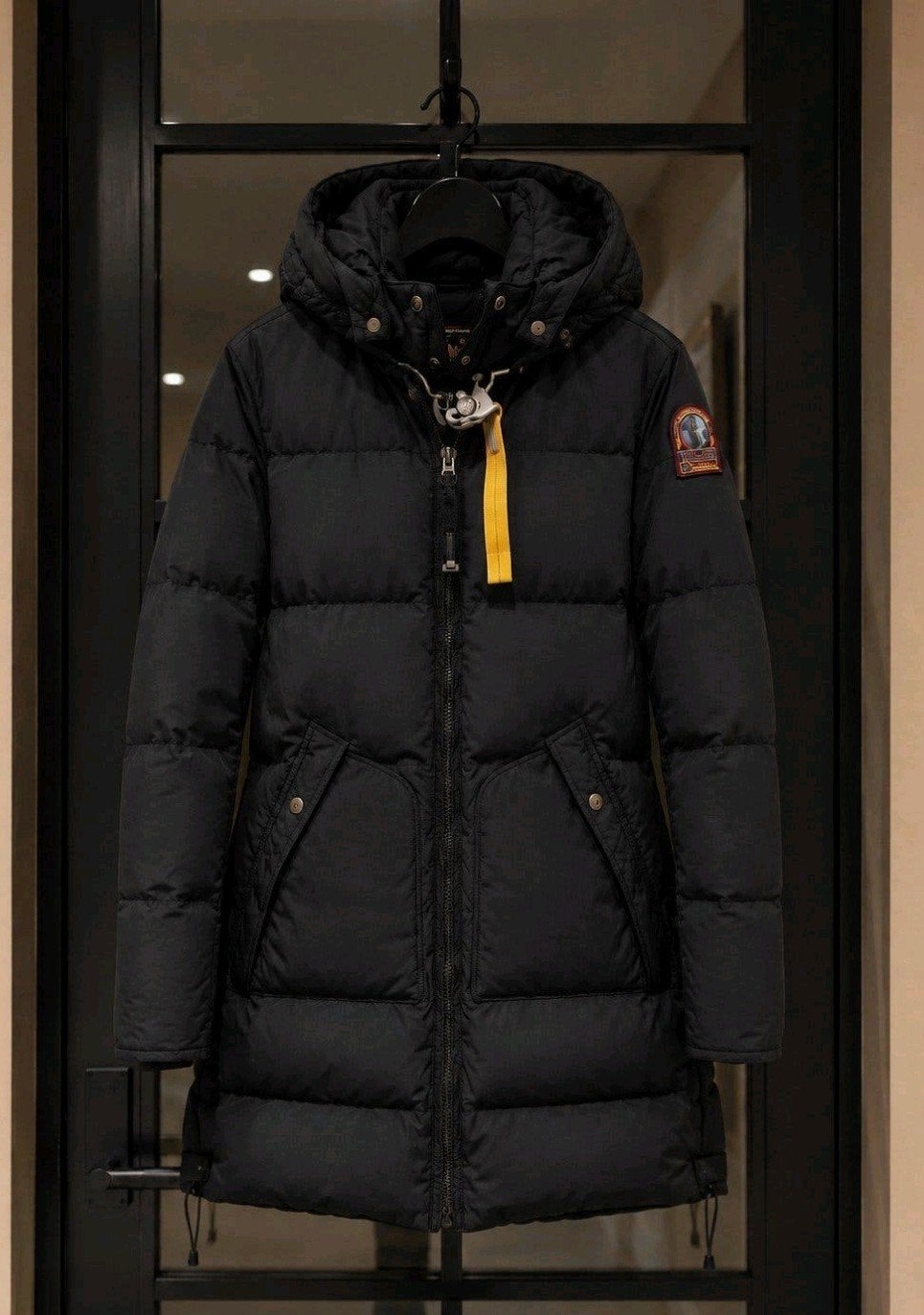 Zwarte Parajumpers Long Bear Jas, maat XS., Verzenden, Zwart, Parajumpers, Zo goed als nieuw