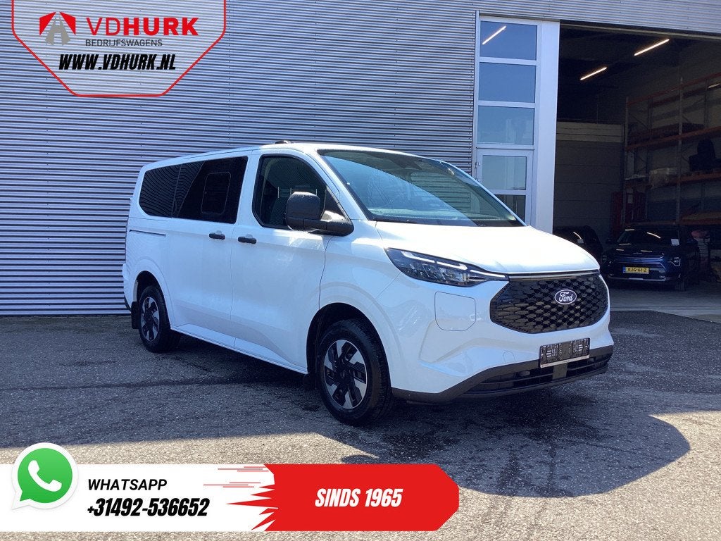 Ford E-Transit Custom Kombi Trend 71kWh 360 km WLTP LED/Stan, Automaat, Gebruikt, 2000 kg, Wit