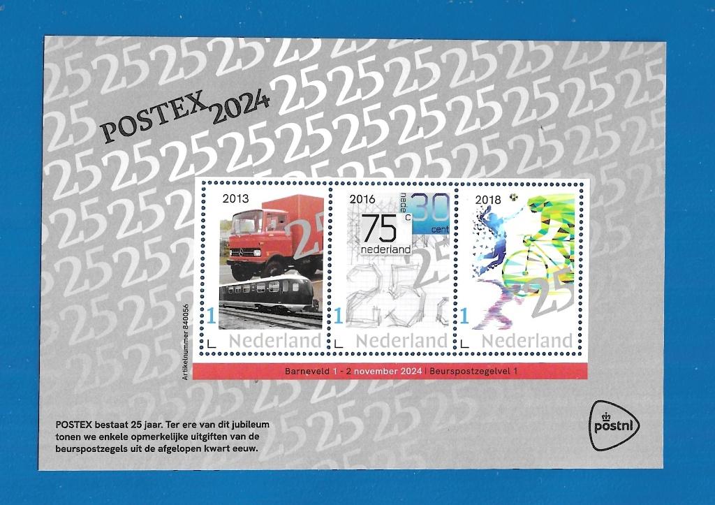 Beurspostzegels Postex nr. 1 2024 (postzegelvel), Verzenden, Na 1940, Postfris