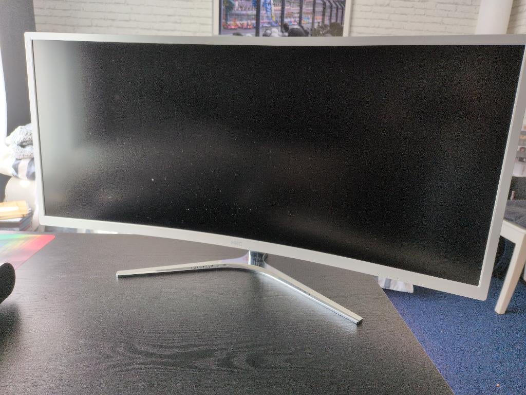 Ultra-wide 34 inch Monitor Curved 100hz 3440x1440p, Gaming, Gebruikt, 3 tot 5 ms, Ultrawide