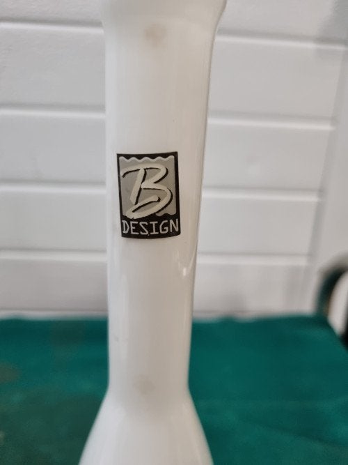 vaas wit glas b designe, Ophalen of Verzenden
