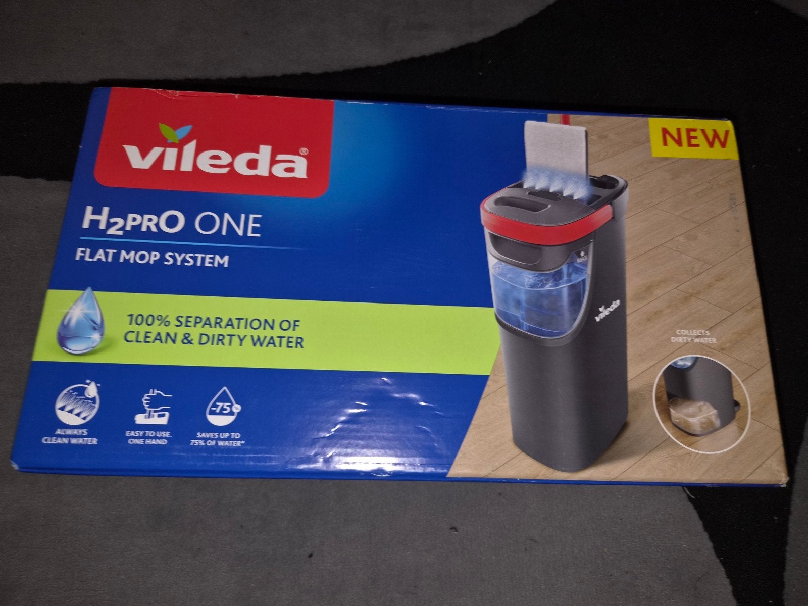Vileda H2PRO ONE Flat Mop System - Nieuw in doos, Ophalen, Overige merken, Nieuw, Dweilfunctie