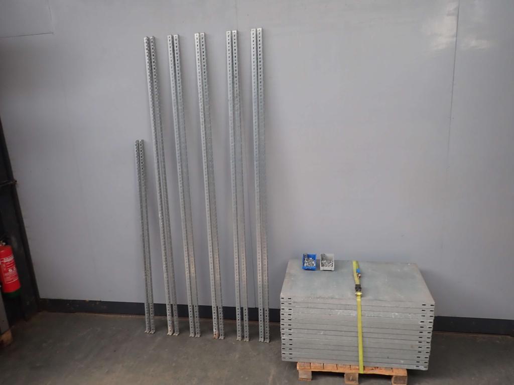 Stalen stelling 60cm diep , Magazijnstelling Legbordstellng, Niet ingevuld, Gebruikt, Niet ingevuld, Ophalen of Verzenden