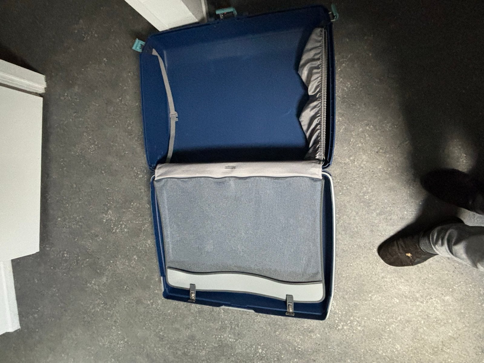 Samsonite Koffer - Blauw, 85,5 liter 2 stuks, Ophalen, Gebruikt, Hard kunststof, 45 tot 55 cm