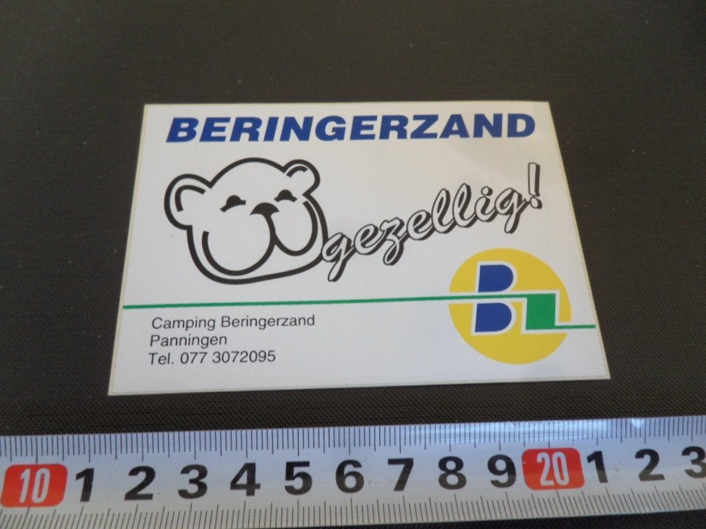 sticker Panningen Camping BERINGERZAND gezellig !, Ophalen of Verzenden, Zo goed als nieuw