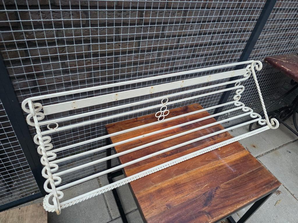Sierlijke antieke gietijzeren kapstok/wandrek, Ophalen of Verzenden