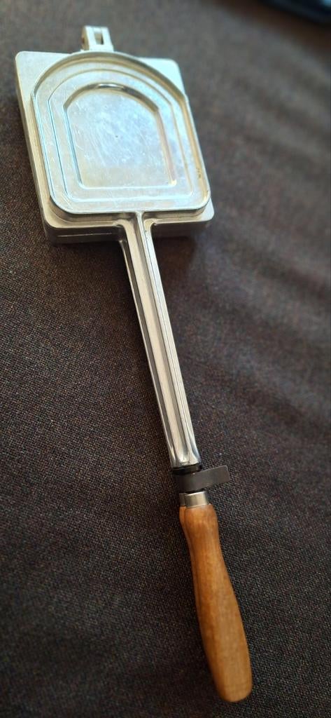 Vintage tostiijzer wafelijzer dubbelzijdig  nieuw Italië, Ophalen of Verzenden, Nieuw