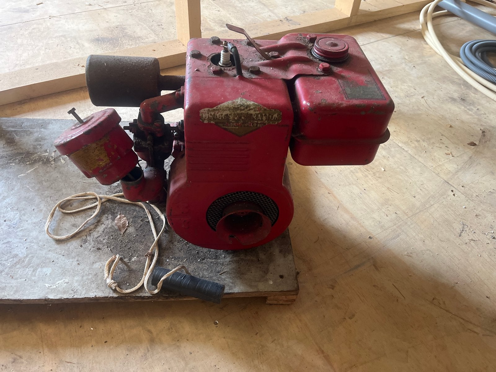briggs and stratton motor, Tuin en Terras, Grasmaaiers, Ophalen, Gebruikt, 50 cm of meer