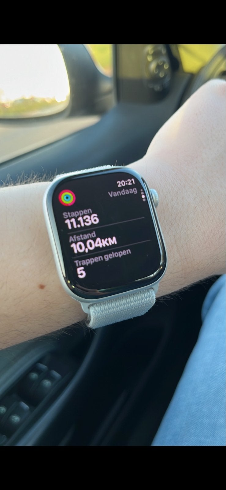 Apple Watch Series 10 46mm Blauw Cloud Sport Bandje, Sieraden, Tassen en Uiterlijk, Smartwatches, IOS, Ophalen of Verzenden, Zo goed als nieuw