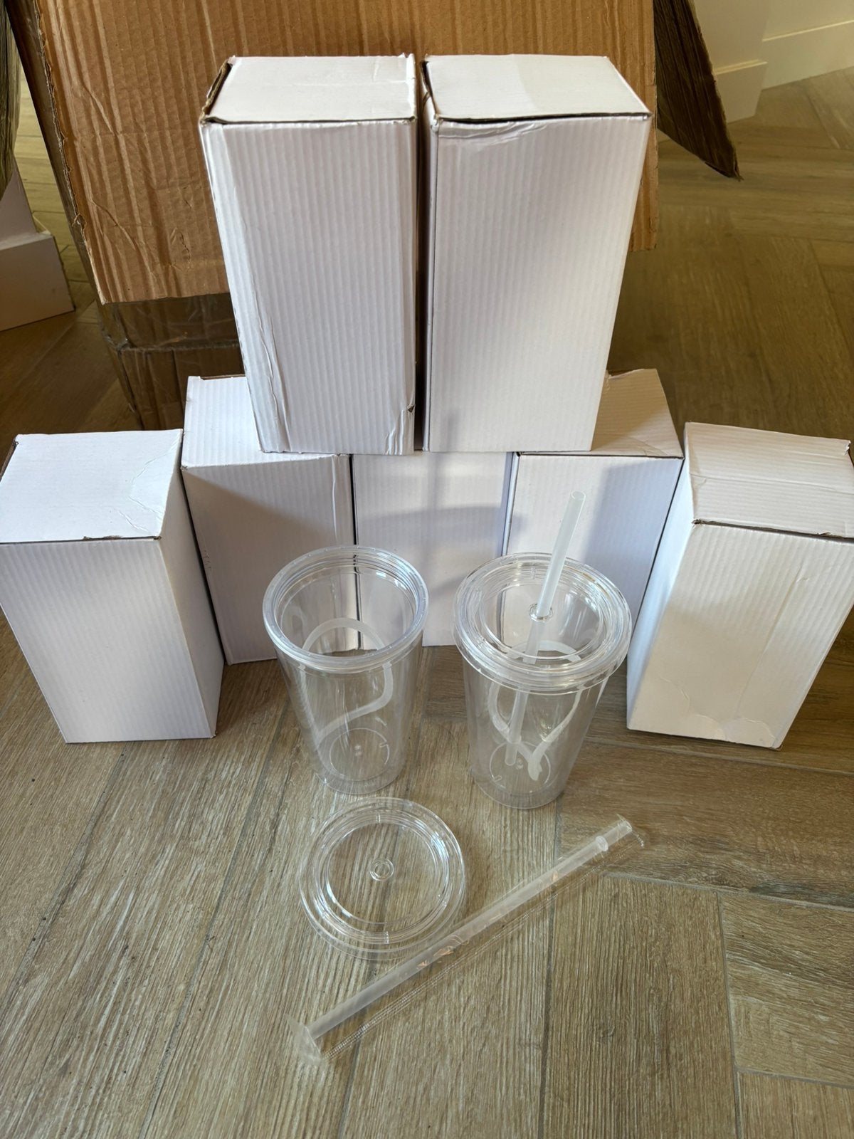 Plastic bekers dubbelwandig, Overige materialen, Overige typen, Nieuw, Ophalen of Verzenden