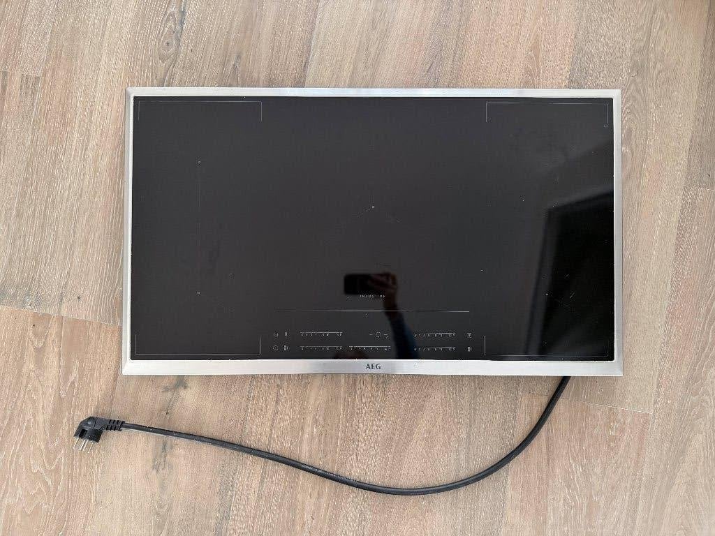 AEG IKE95454XB Inductiekookplaats 90 cm, Ophalen, Gebruikt, Zwart, 50 tot 100 cm