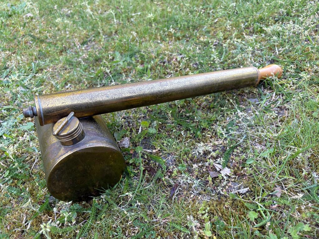 Antieke vintage messing flitspuit, Ophalen of Verzenden